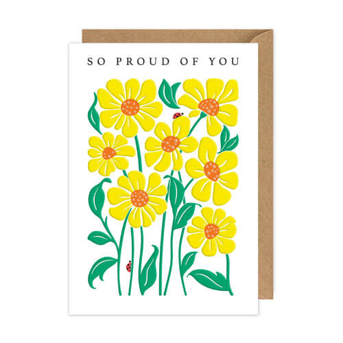 So Proud Flower Congratulations Greeting Card