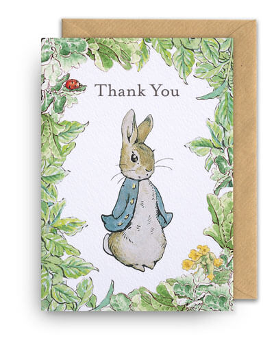 Peter Rabbit Thank You Greeting Card