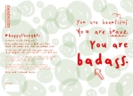 You Are Badass Friendship Greeting Card
