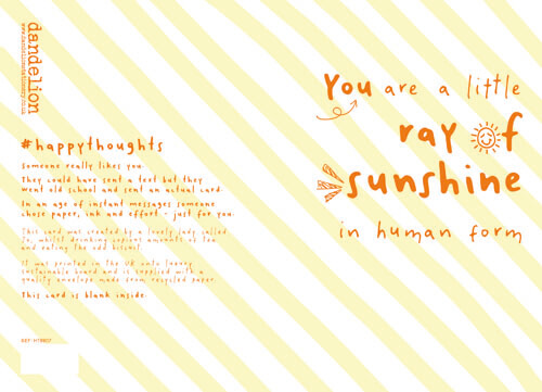 Ray Sunshine Friendship Greeting Card
