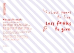 Less F*@ks Friendship Greeting Card