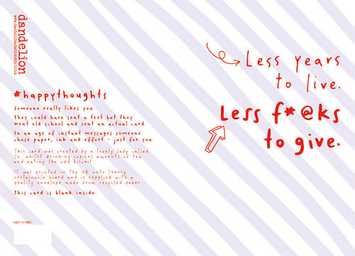 Less F*@ks Friendship Greeting Card