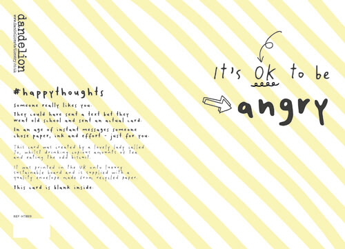 Ok To Be Angry Friendship Greeting Card