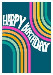 Rainbow Birthday Greeting Card