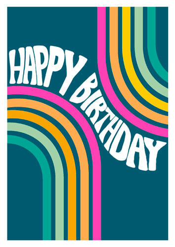 Rainbow Birthday Greeting Card