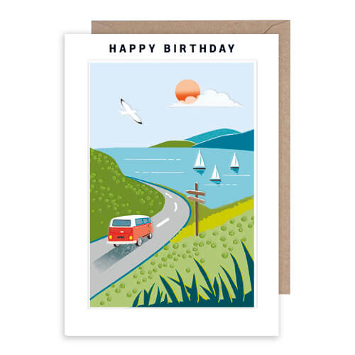 Vw Bus Birthday Greeting Card