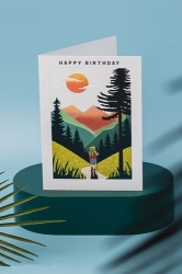 Hiking Birthday Greeting Card