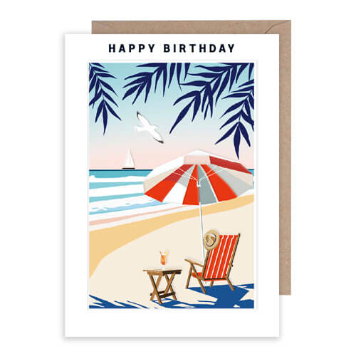Beach Birthday Greeting Card