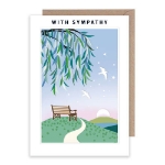 Bench Outlook Sympathy Greeting Card