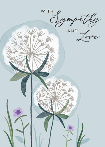 Allium Love Sympathy Greeting Card
