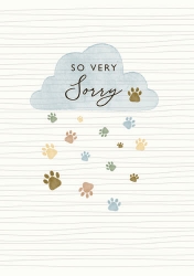 Pet Paws Sympathy Greeting Card
