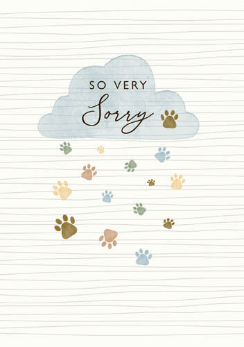 Pet Paws Sympathy Greeting Card