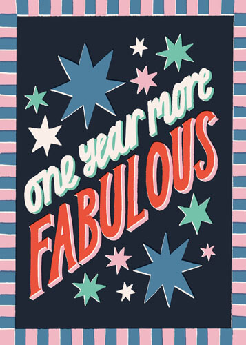 More Fabulous Birthday Greeting Card