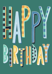 Green Text Birthday Greeting Card