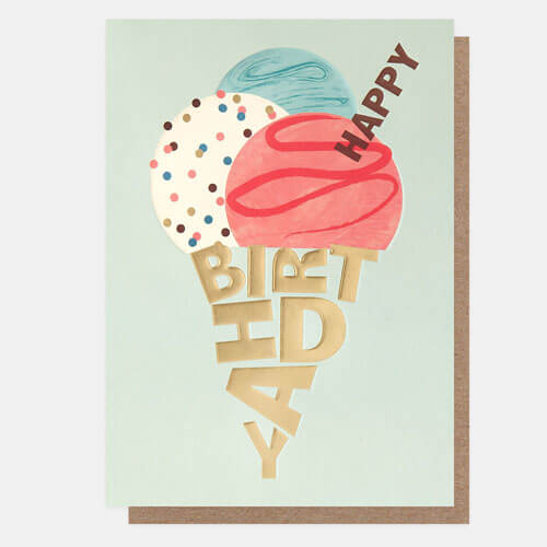 Ice Cream Birthday Greeting Card