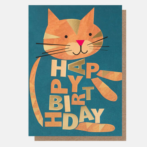 Cat Birthday Greeting Card