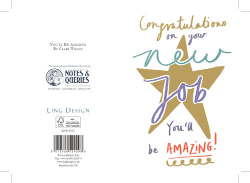 New Job Star Congratulations Greeting Card