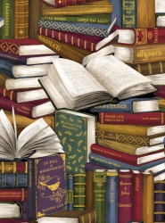 Mini Book Stack Blank Greeting Card