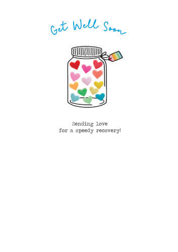 Jar Hearts Get Well Greeting Card
