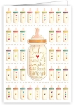 New Baby Bottle Baby Greeting Card