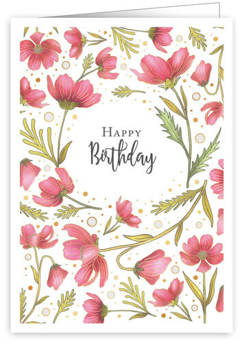Poppies Birthday Greeting Card