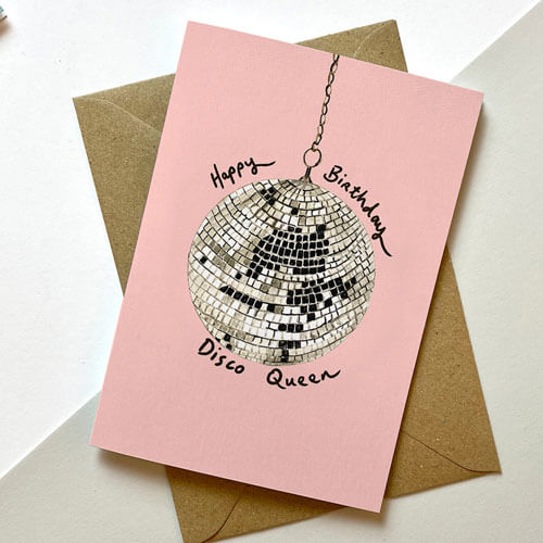 Disco Queen Birthday Greeting Card