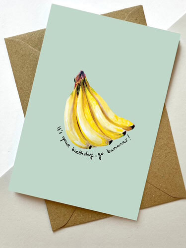 Bananas Birthday Greeting Card