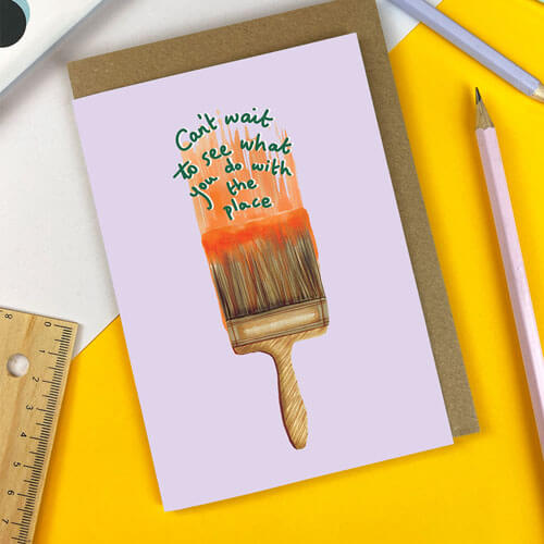 New Home Brush New Home Greeting Card