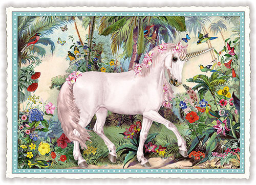 Unicorn Blank Postcard