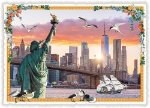 New York Skyline Blank Postcard