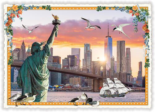 New York Skyline Blank Postcard