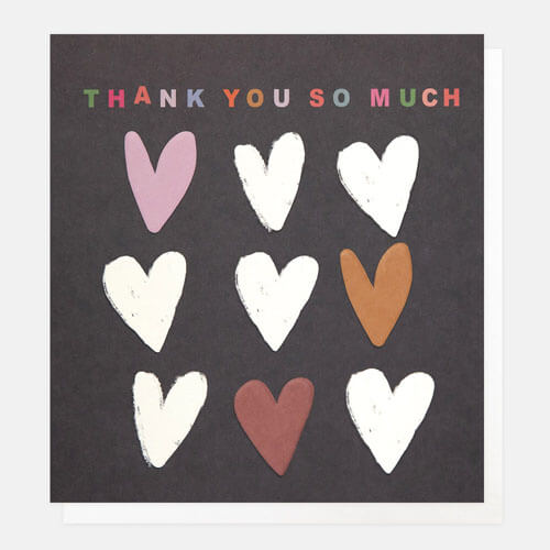 Hearts Thank You Greeting Card