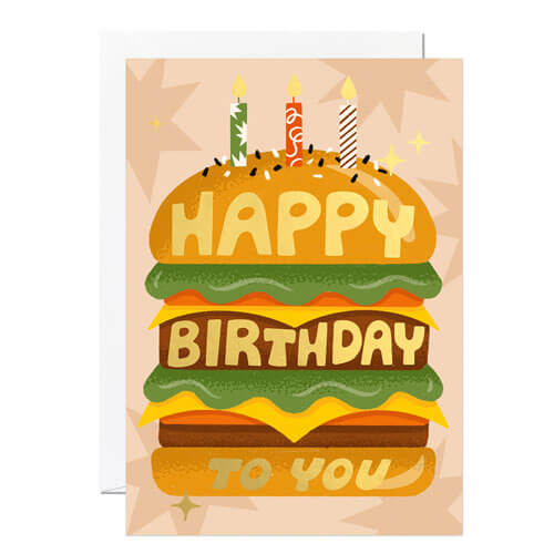 Burger Birthday Greeting Card