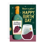 Raise A Glass Birthday Greeting Card