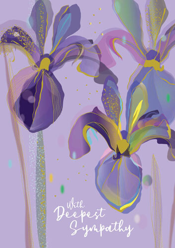 Irises Sympathy Greeting Card