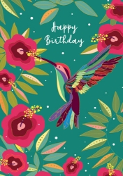 Hummingbird Birthday Greeting Card