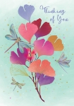 Gingko Leaves Thinking of You Greeting Card