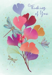Gingko Leaves Thinking of You Greeting Card