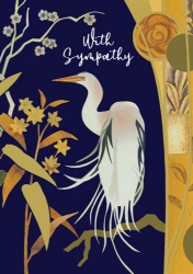 Blue Heron Sympathy Greeting Card