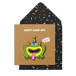 Frog Burp Birthday Card 