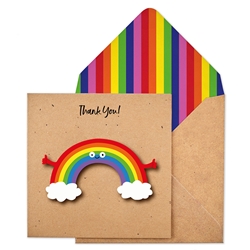 Rainbow Thank You Card 