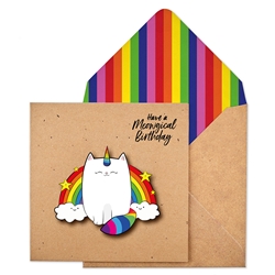 Cat Meow Birthday Card 