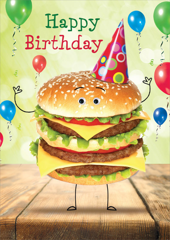 Tracks Publishing, Ltd. Hamburger Birthday Card GNQ008