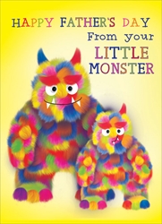 Little Monster Fathers Day Card 