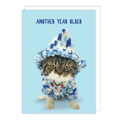 Cat Sweater Birthday Card 
