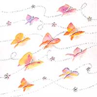 Butterflies Blank Gift Tags 