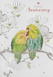 Two Parrots Anniversary Card 
