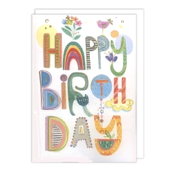 Cat Text Birthday Card 