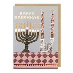 Menorah Hanukkah Card Christmas