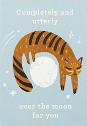 Cat Moon Congratulations Card 